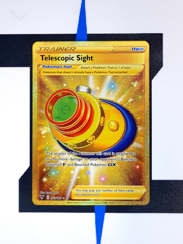 pokemon telescopic sight gold card VIV203 Condition - SKU:LP - 33508 Items The item available is Pokémon Trading Card Game: