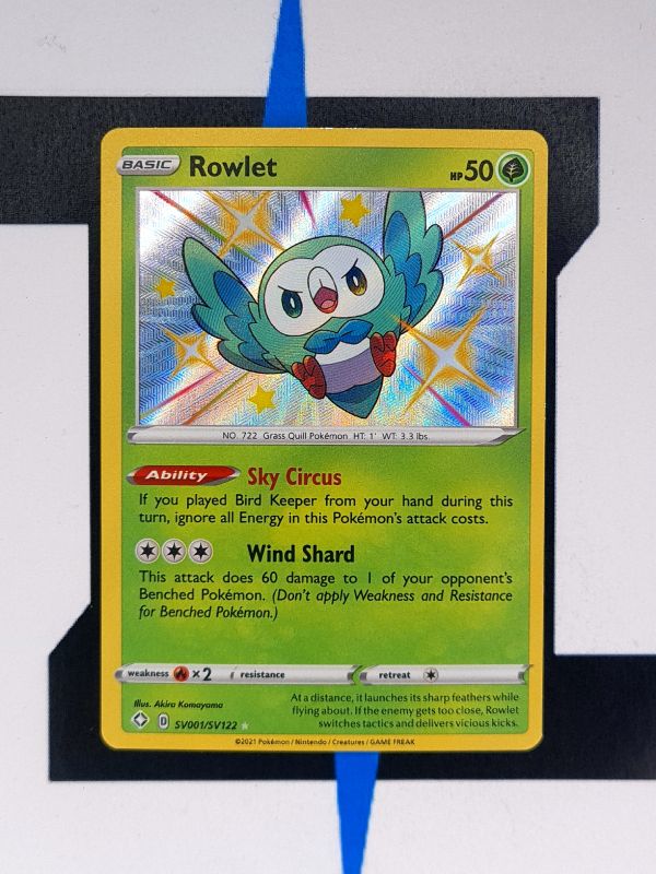 rowlet pokemon card shiny Rowlet SHF SV001