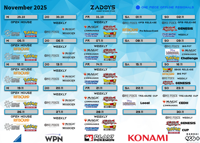 events-turniere-november-zadoys-pokemon-magic-yugioh-dragon-ball-super-digimon-one-piece-battle-spirits-saga