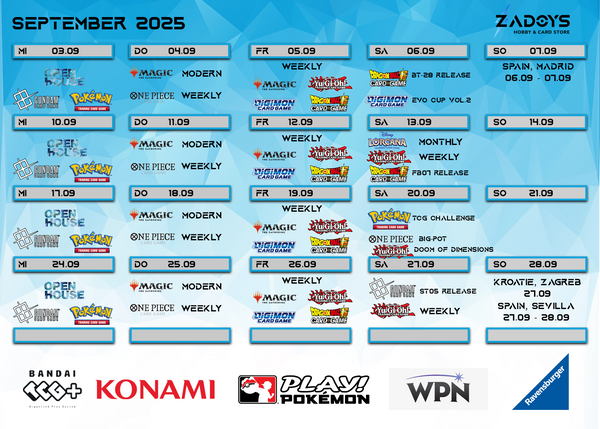 events-turniere-september-zadoys-pokemon-magic-yugioh-dragon-ball-super-digimon-one-piece-battle-spirits-saga