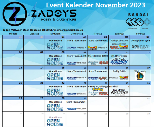 events-turniere-november-zadoys-pokemon-magic-yugioh-dragon-ball-super-digimon-one-piece-battle-spirits-saga