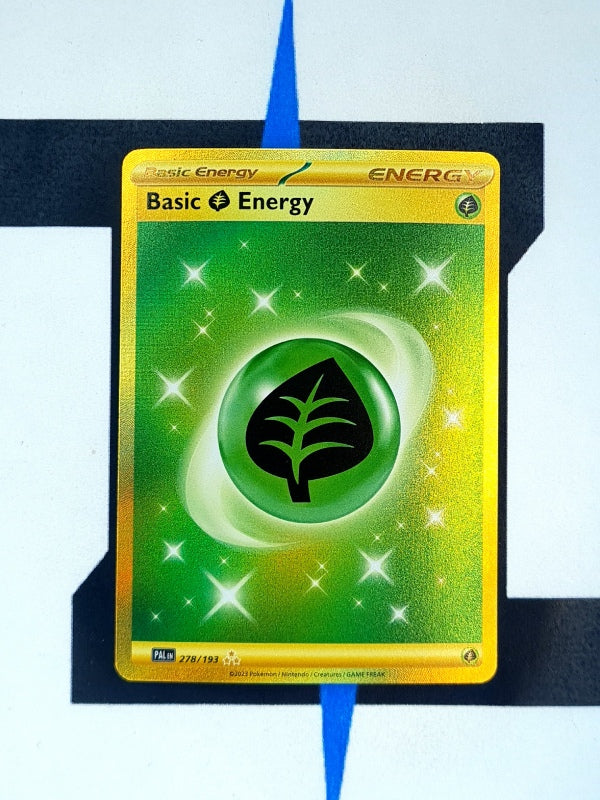 gold grass energy pokemon card Grass Energy PAL 278
