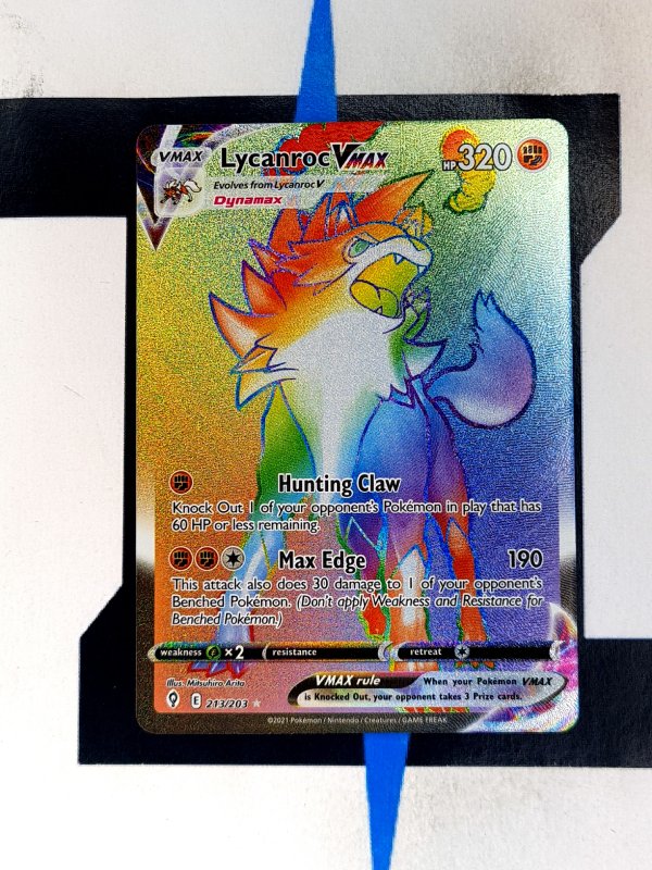    pokemon-karten-lycanroc-vmax-evolving-skies-rainbow-rare-englisch