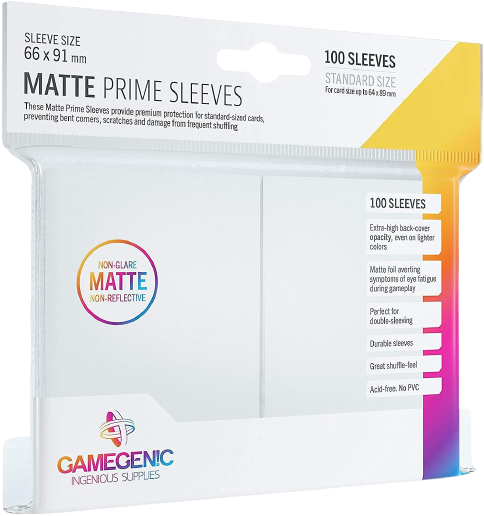 Gamegenic Matte Prime Sleeves Weiss (100)
