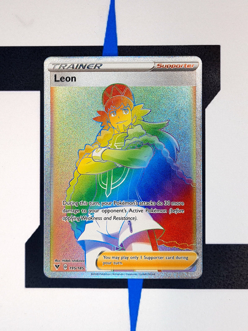leon pokemon card full art Leon VIV 195 EN NM - Pokémon TCG